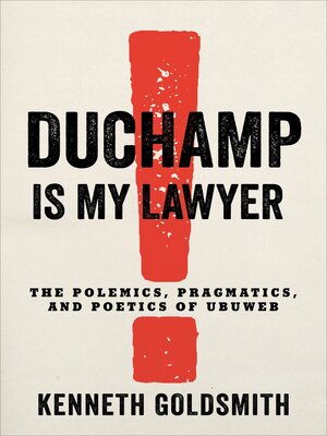 cover image of Duchamp Is My Lawyer